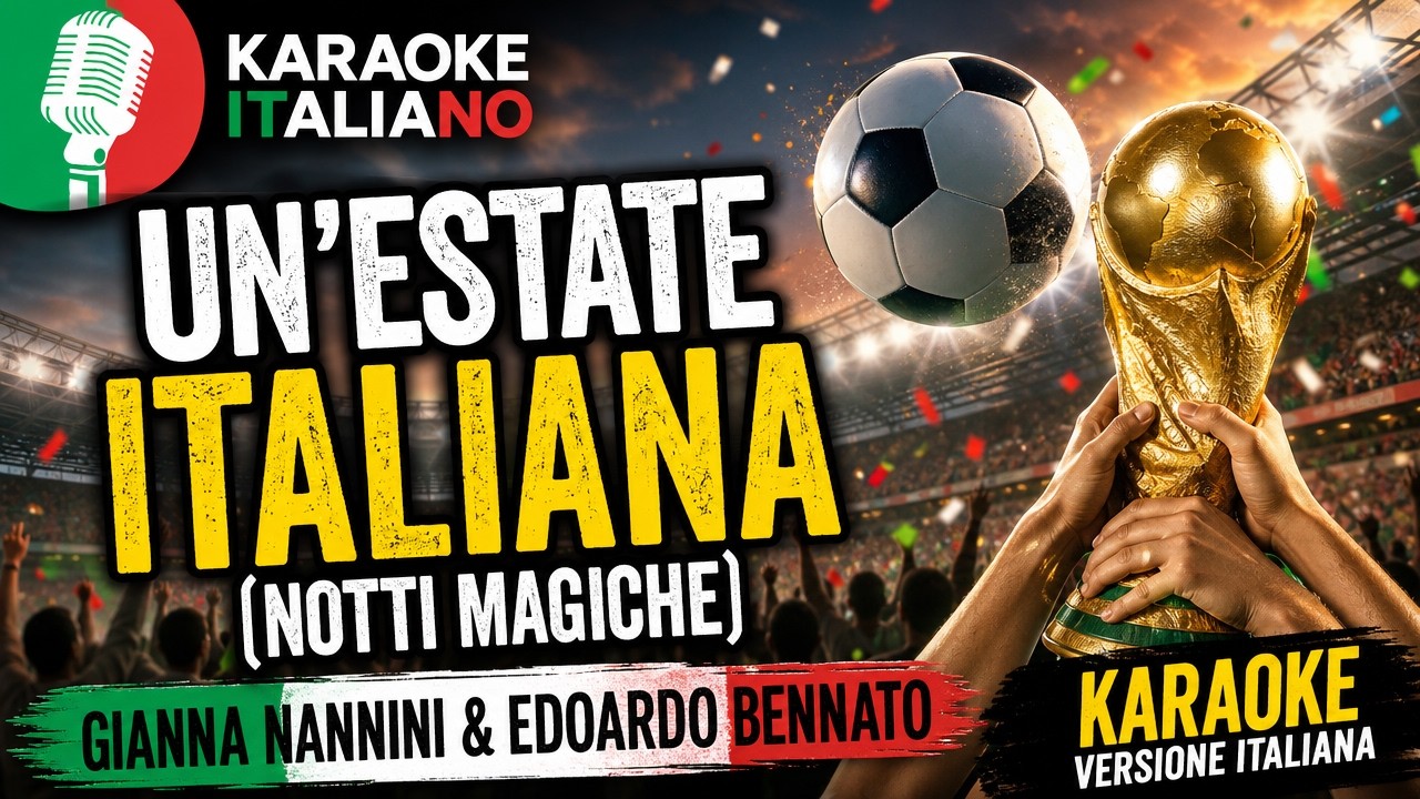 Gianna Nannini, Edoardo Bennato - Un'estate Italiana (Notti Magiche) - Karaoke Strumentale 🎤