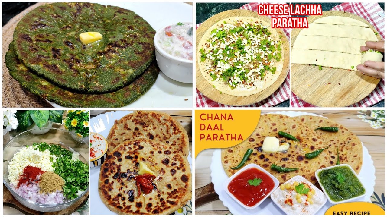 Sehri Special 6 Unique Stuffed Paratha Recipe | Sev Paratha | Aloo Cheese Paratha | Daal Paratha