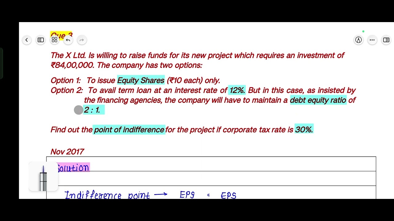Nov 2017 | Que 3 EBIT EPS Analysis