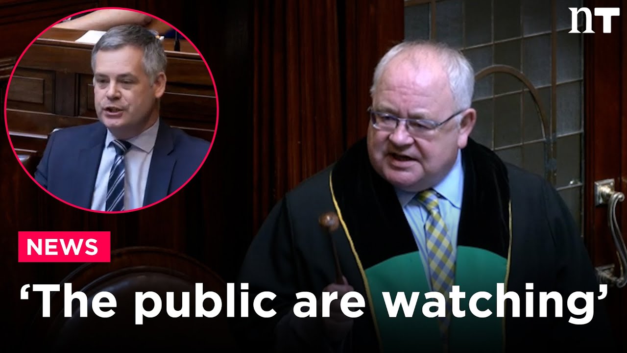 Ceann Comhairle intervenes as tempers flare in the Dáil - 'You know very well what you're doing!'