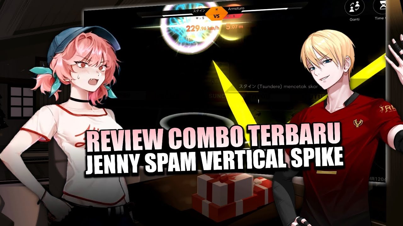 Cobain! Combo Terbaru Char Jenny Auto Gampang Spam Vertical Spike | The Spike VolleyBall Cross