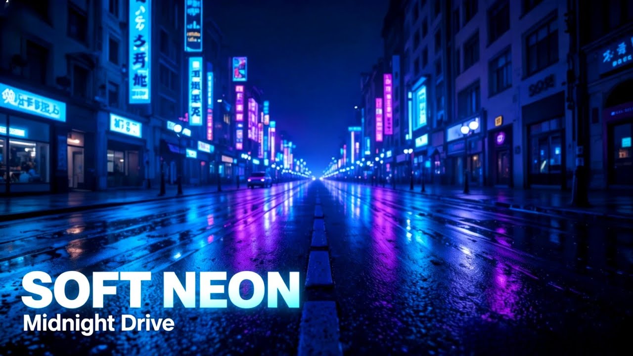 Soft Neon Horizon — Midnight City Drive | Chill Electronic Night Drive (95 BPM)