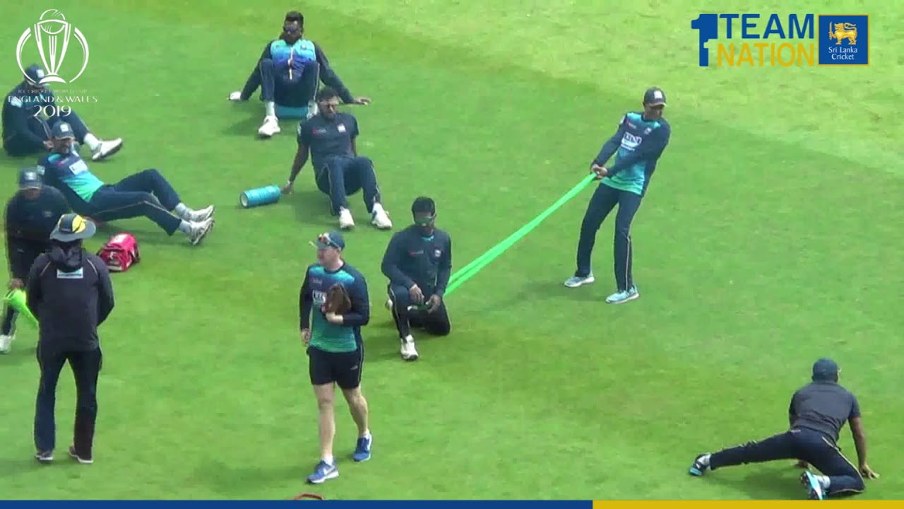 Sri Lanka team practicing at the Riverside Ground, Chester-le-Street