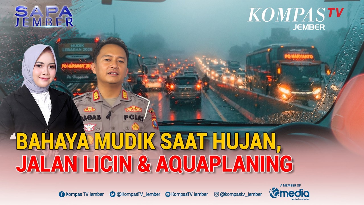 Mudik 2026 di Musim Hujan, Polisi Ingatkan Bahaya Jalan Licin & Aquaplaning | SAPA JEMBER 3