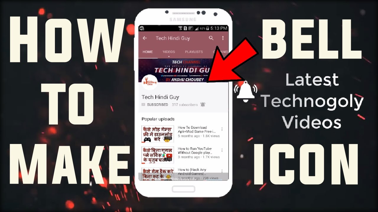 How To Make Subscribe and Bell Icon Intro on Pc/हिंदी