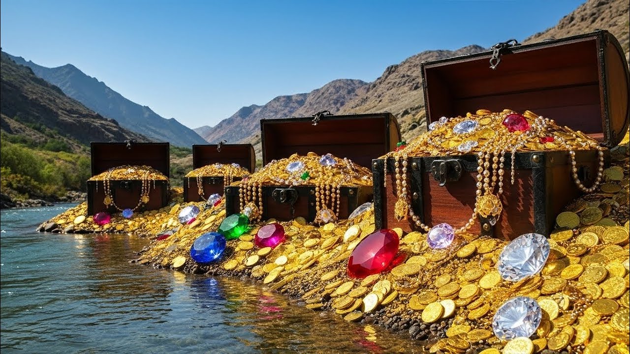 A river full of gold was discovered! Gold and gems found in an illegal canal