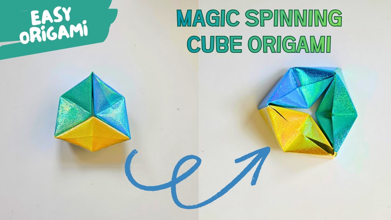 Magic Spinning Hexagon Cube Origami! (Easy Transforming Toy)