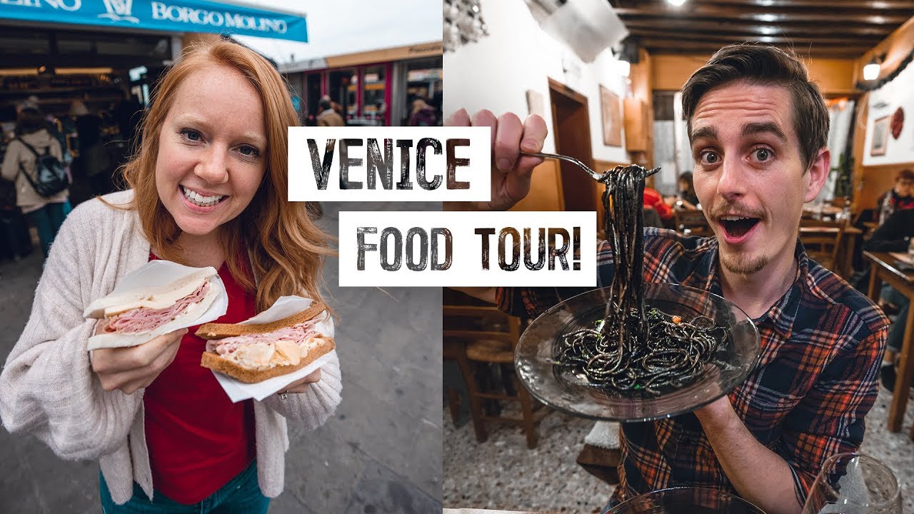 Cheap Food Guide to VENICE, ITALY! - Black Ink Pasta, Incredible Stuffed Croissants & MORE!