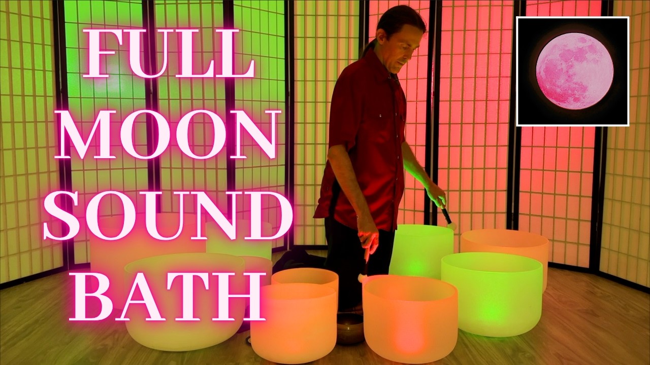 FULL STRAWBERRY MOON SOUND BATH in Capricorn: Crystal Singing Bowl Meditation for Abundance