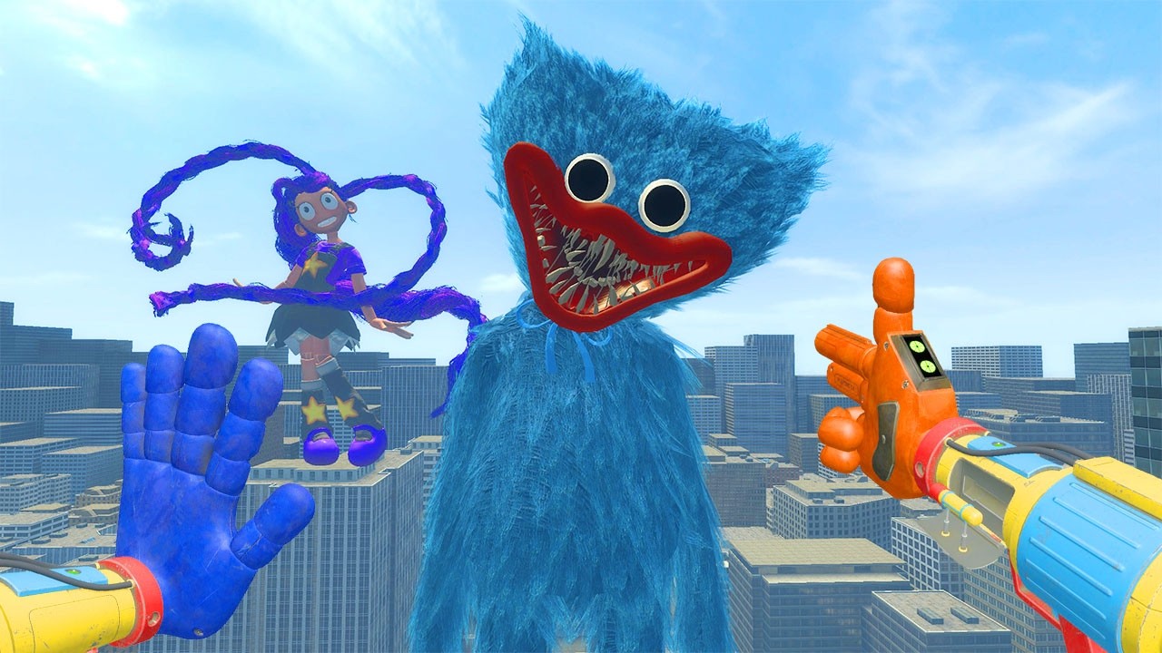 SCARY HUGGY WUGGY FROM POPPY PLAYTIME IS HUNTING ME IN THE CITY | GARRY'S MOD