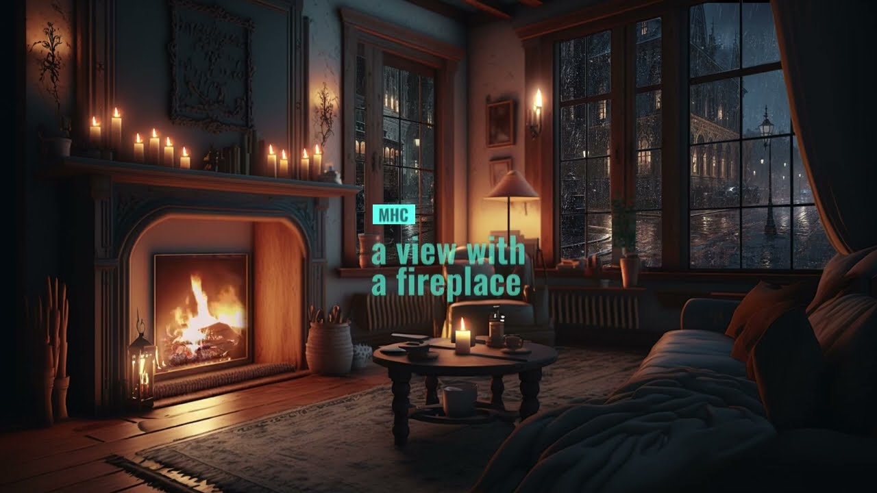 10 hours ⏱ SOFT RAIN & BONFIRES, WARM LIVING ROOM, You will feel calm and relaxed. #불멍 #spacingout