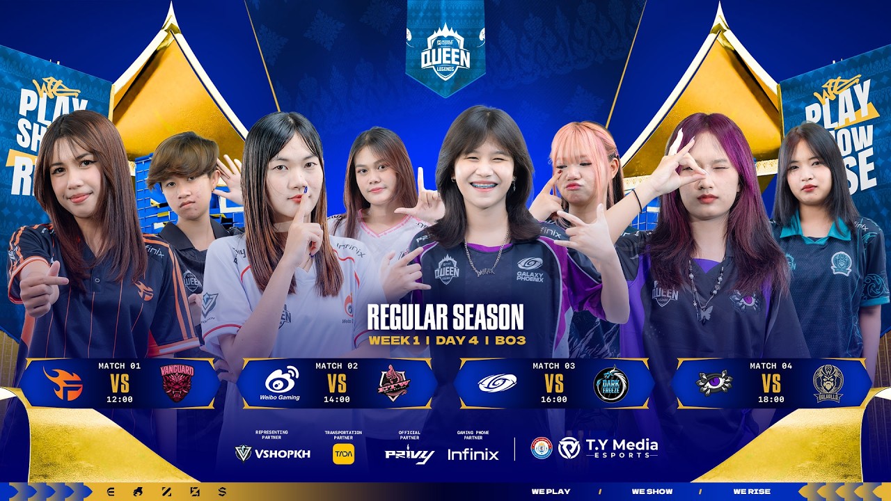 🔴ផ្សាយបន្ត​ផ្ទាល់​ | ការប្រកួត​ Queen​ Legend​s រដូវកាលទី៣ វគ្គ​ Regular Season សប្តាហ៍​ទី១ ថ្ងៃទី​៤