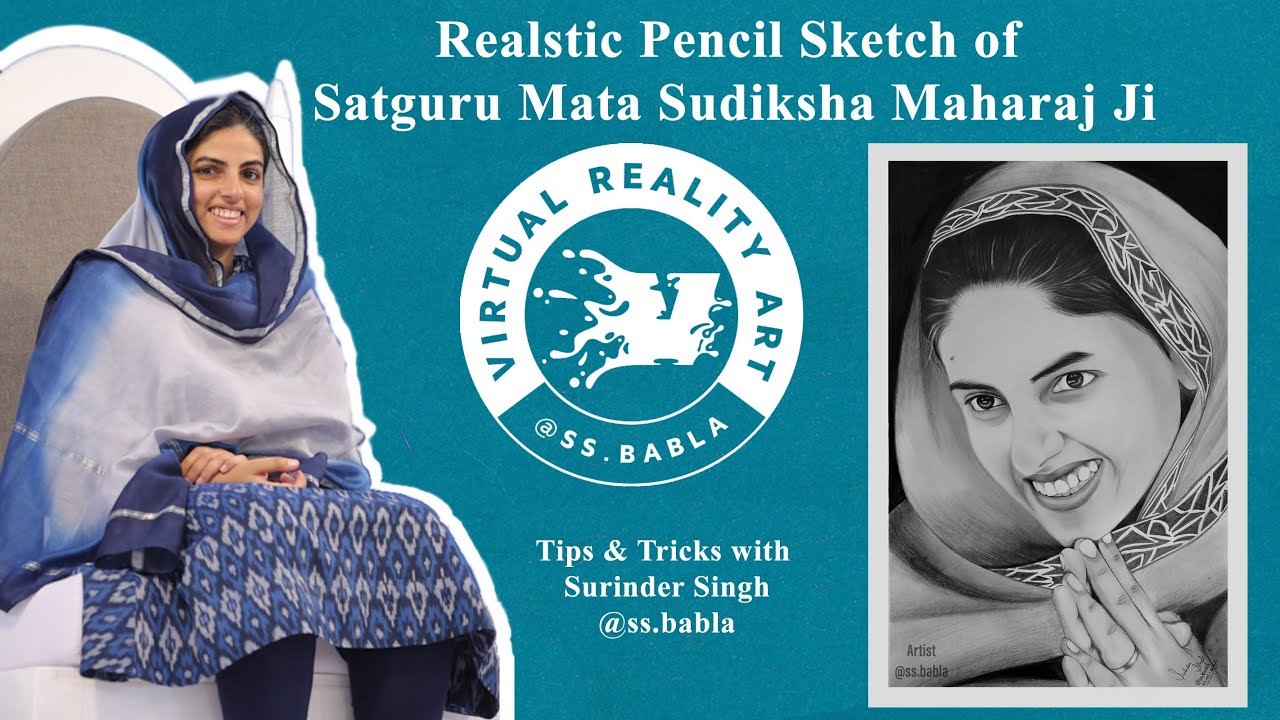 Sketch of Nirankari Mata Sudiksha ji Live | Sant Nirankari Smagam | 77th Nirankari smagam