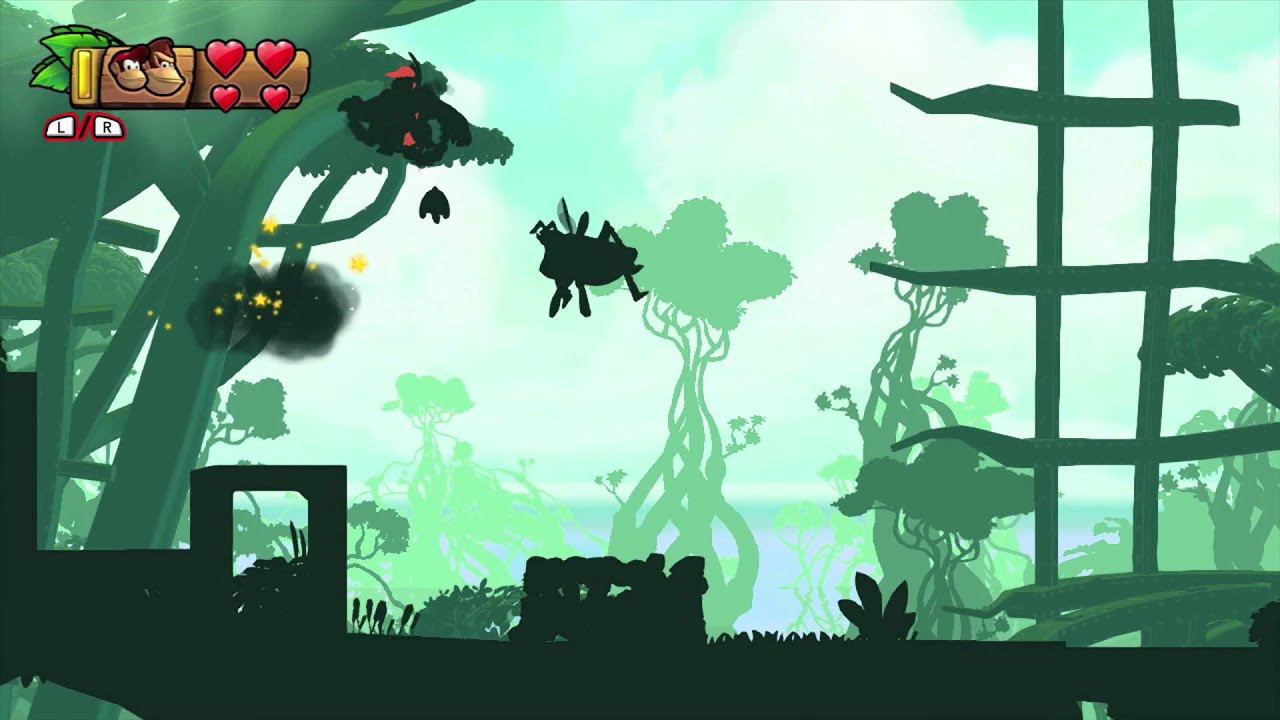 Donkey Kong Country: TF. Follaje y fuselaje 1-B - Gameplay - 100% puzzles y letras
