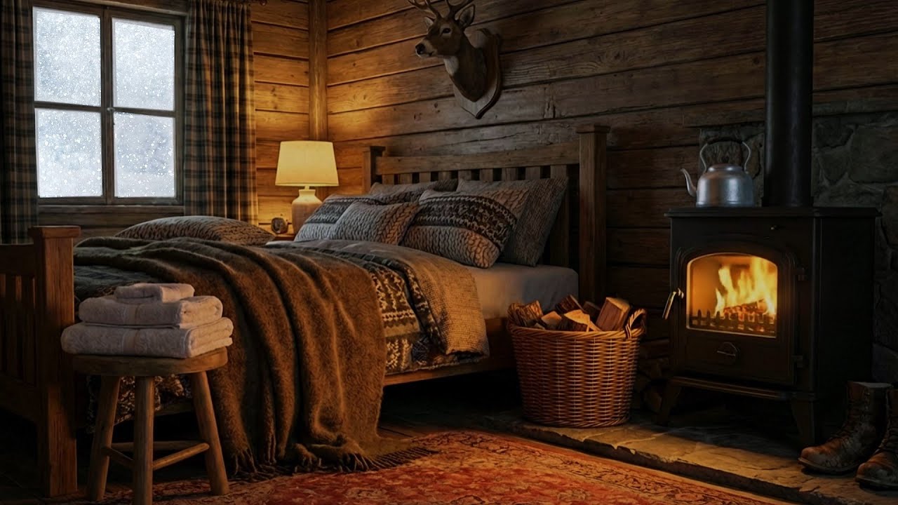 🔥 Live Cozy Winter Cabin Vibes & Chill by the Fireplace — Ultimate Calm Stream
