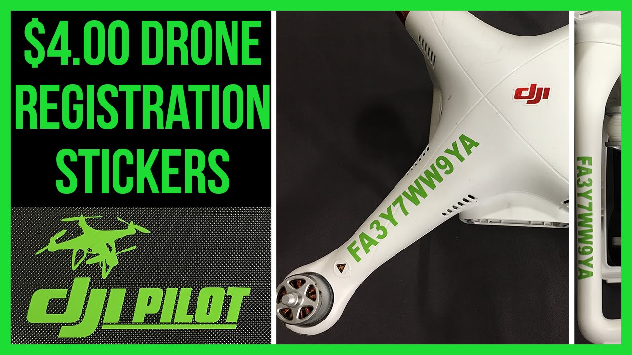 FAA Registration Stickers For Drone, Quadcopter, UAS, UAV