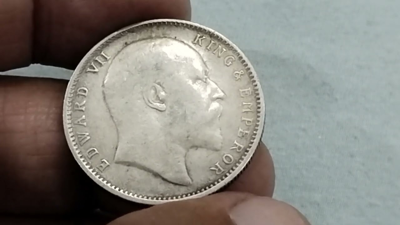 India British One Rupee Coin 1904 Silver King Edward Vii Very Rare Value USD 7000