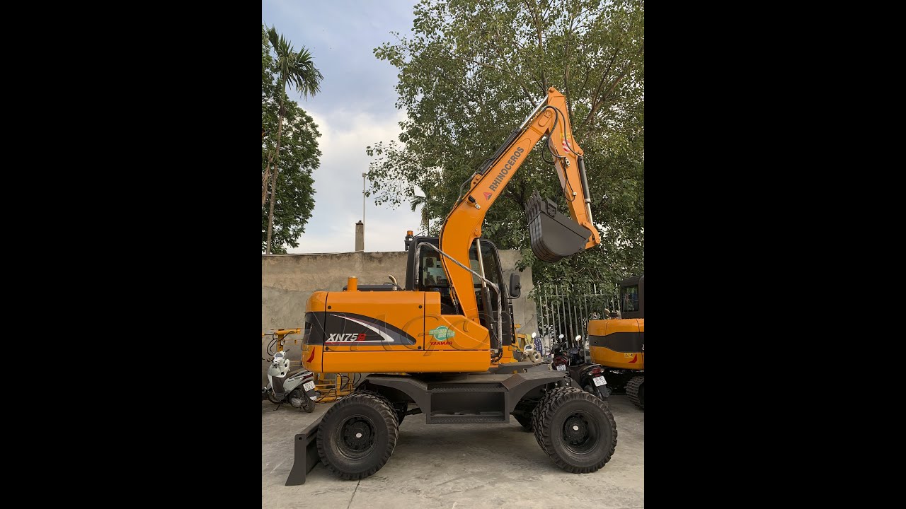 Điều g&igrave; l&agrave;m n&ecirc;n THƯƠNG HIỆU của m&aacute;y x&uacute;c đ&agrave;o b&aacute;nh lốp Rhinoceros - XN75-B ???