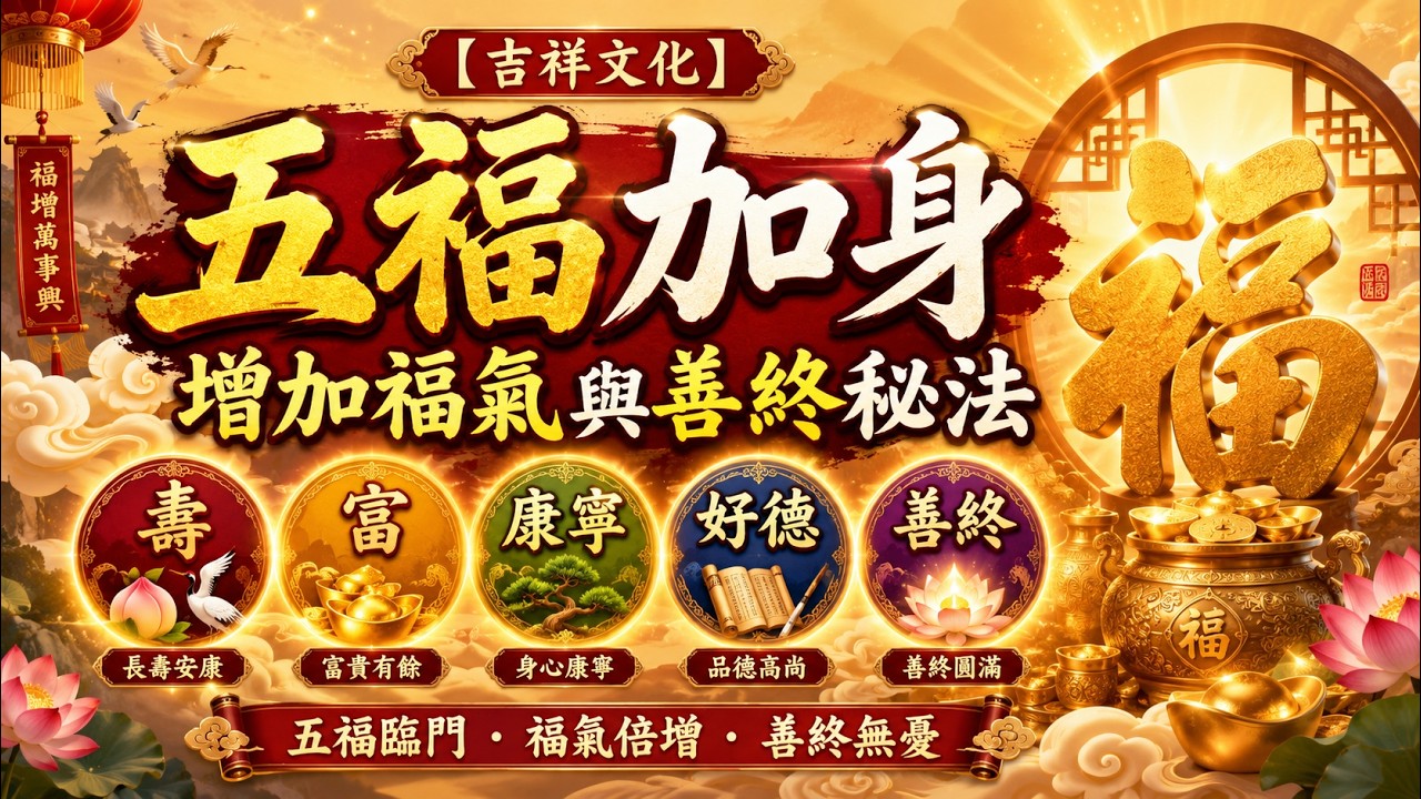 【古文化應用】何謂五福？背後意義和增加福氣的秘法【吉祥文化】