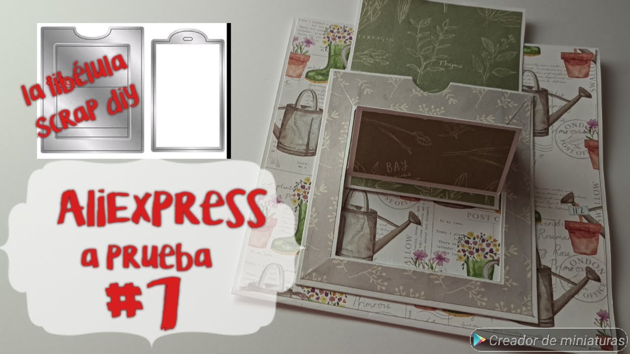 🔴 ALIEXPRESS A PRUEBA # 7🔴 - CÓMO hacer una TARJETA SWIPE UP sin troqueles PASO A PASO