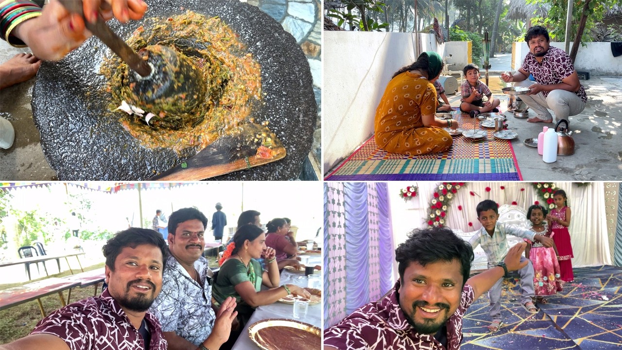 నేను ఈ రోజు మా ఫ్రెండ్ వాళ్ల అమ్మాయ్  ఫంక్షన్ ఫోటో ఘాట్ చేశాను,ఆరు బయట కూర్చుని అందరం ఇడ్లీ తిన్నాం
