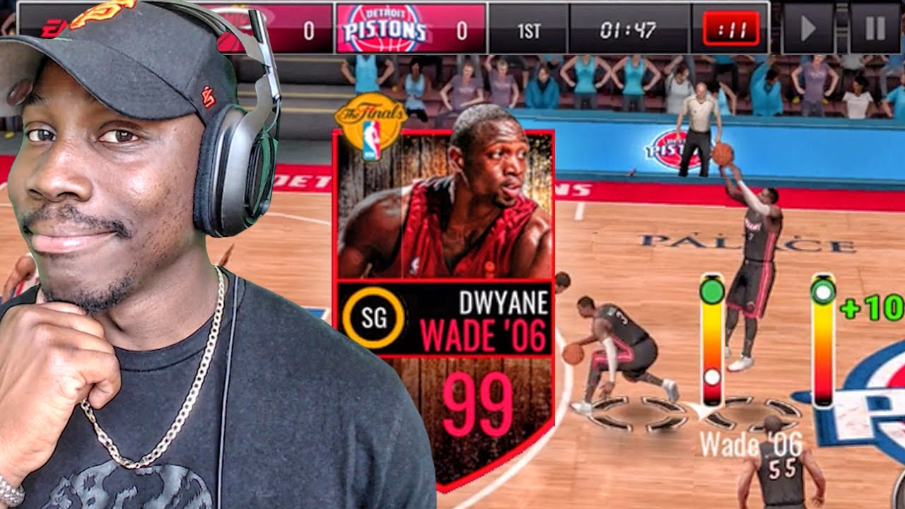 STEP BACK JUMP SHOT TUTORIAL WITH 99 OVR WADE! NBA Live Mobile 16 Gameplay Ep. 128