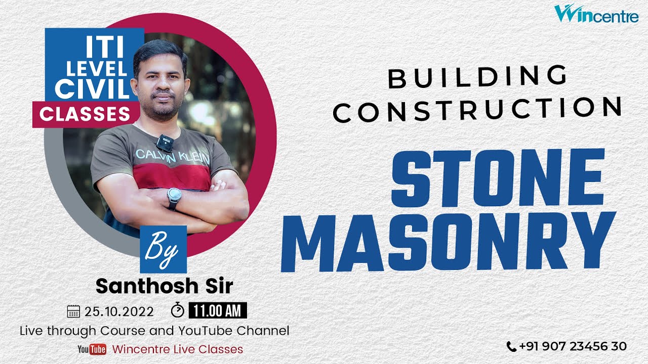 ITI LEVEL CLASSES BY SANTHOSH SIR LIVE - BC - STONE MASONRY