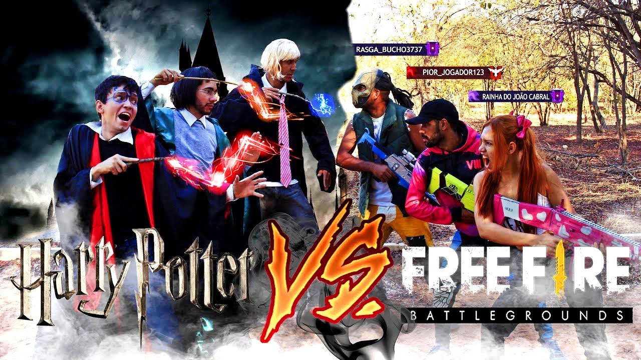 FREE FIRE VS HARRY POTTER NA VIDA REAL
