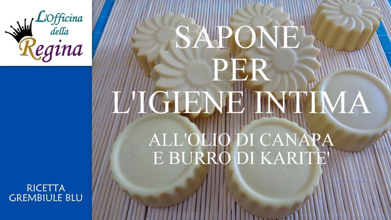 Sapone per l'igiene intima all'olio di canapa e burro di karitè