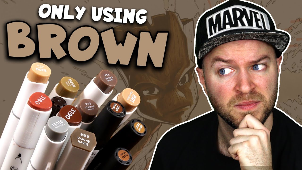Coloring using EVERY BROWN MARKER I own - 