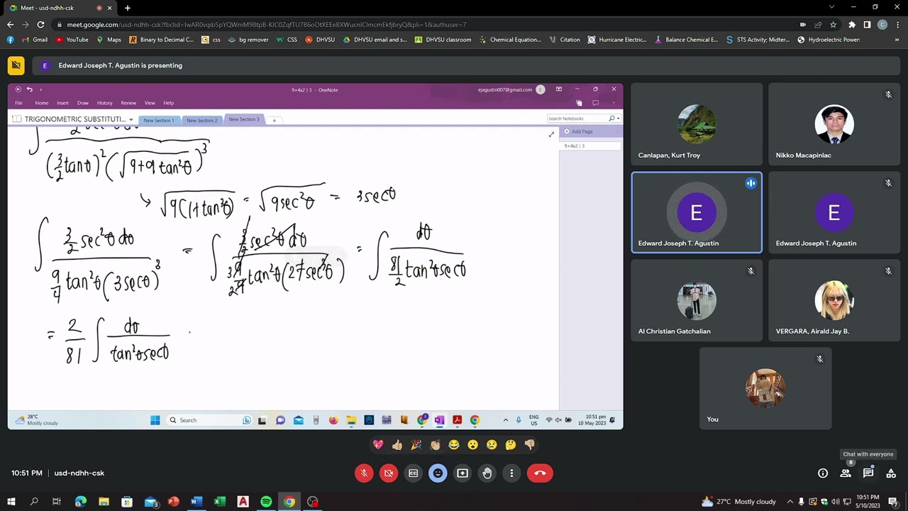 Trigonometric Substitution 2