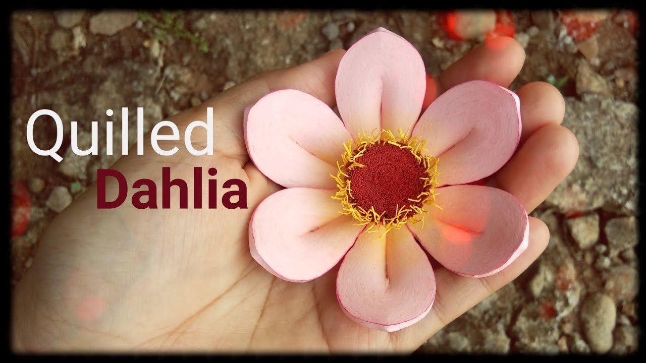How To Make Quilling Flower(Dahlia 1) [Quilling Flower Tutorial [DIY [Kerajinan Paper Quilling