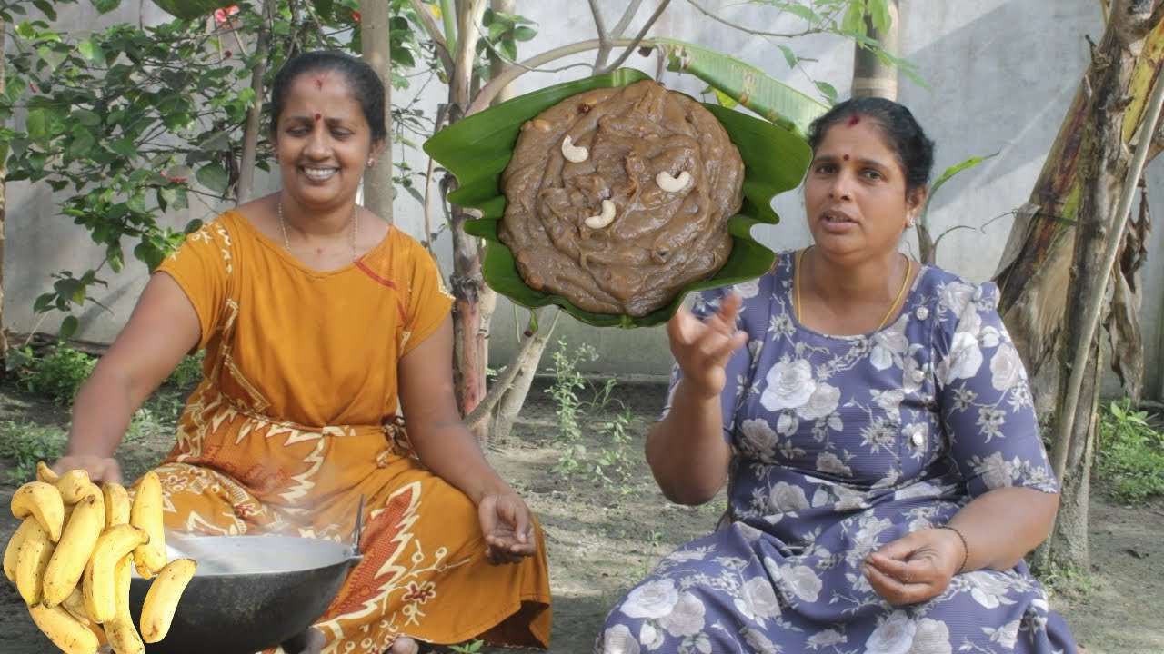 வாழைப்பழ அல்வா(HALWA/ALVA) | JAFFNA ALVA | VILLAGE LIFE // Village Cooking TV / Tamil