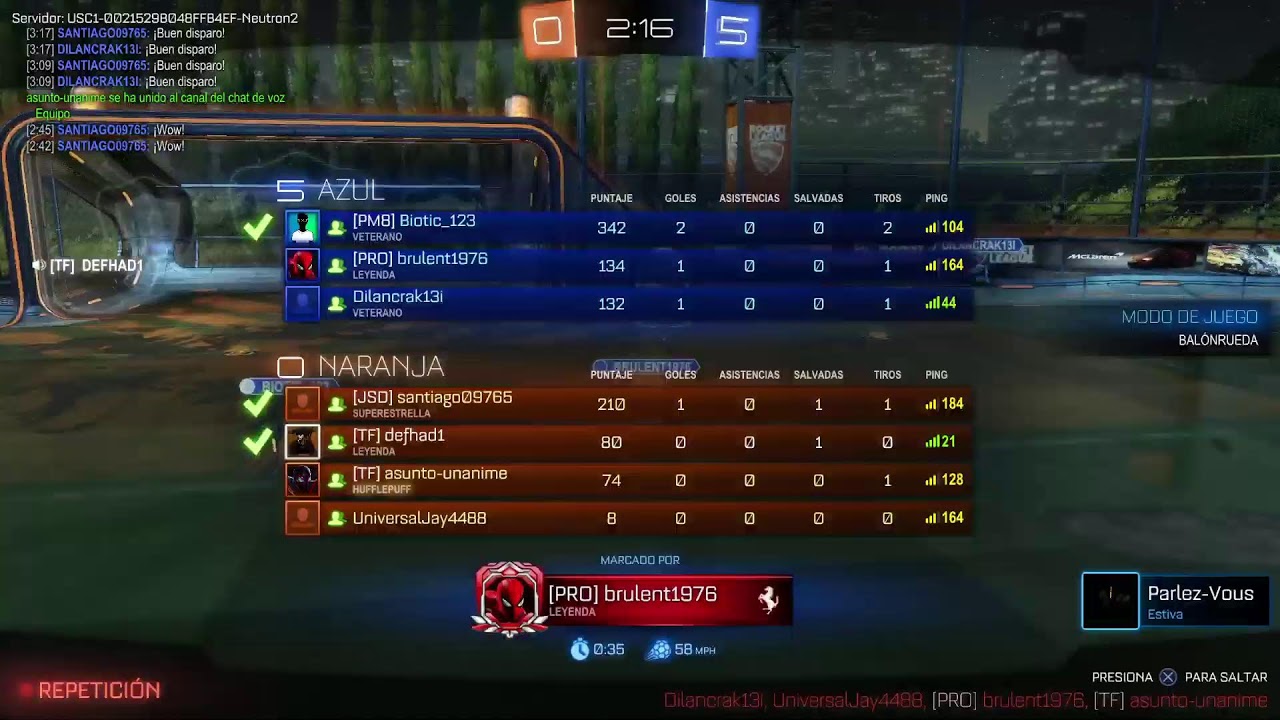 Rocket League con suscriptores