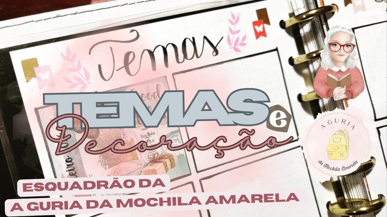 Página de Temas 2026 + Decoração | HappyBujo 2026 | Esquadrão da @AGuriadaMochilaAmarela 