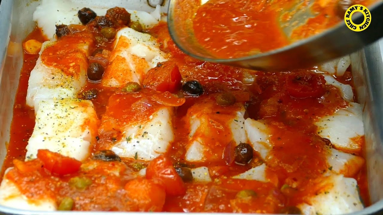 Best SICILIAN-STYLE Baked Cod Fish ||  Beste Kabeljau nach Sizilianischer Art || Simple Recipe ||