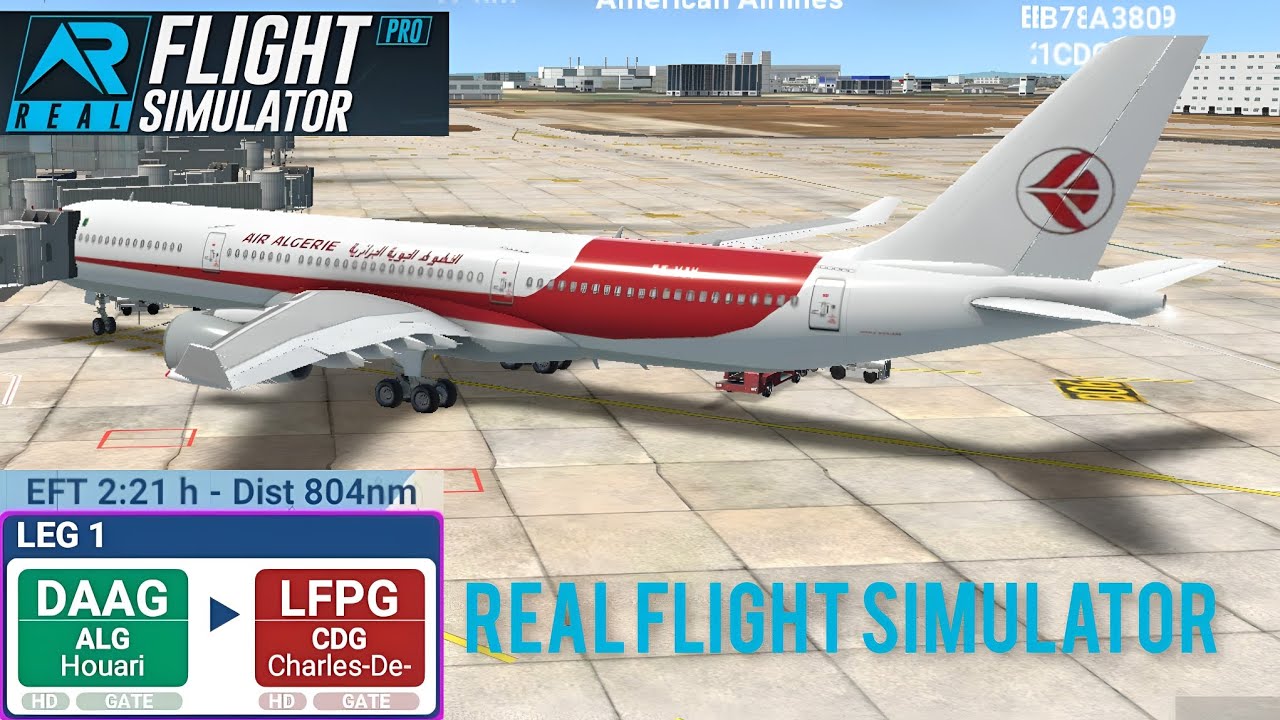RFS_real flight simulator from:Algiers(ALG) to:Paris(CDG) full flight A330_300 Air algerie