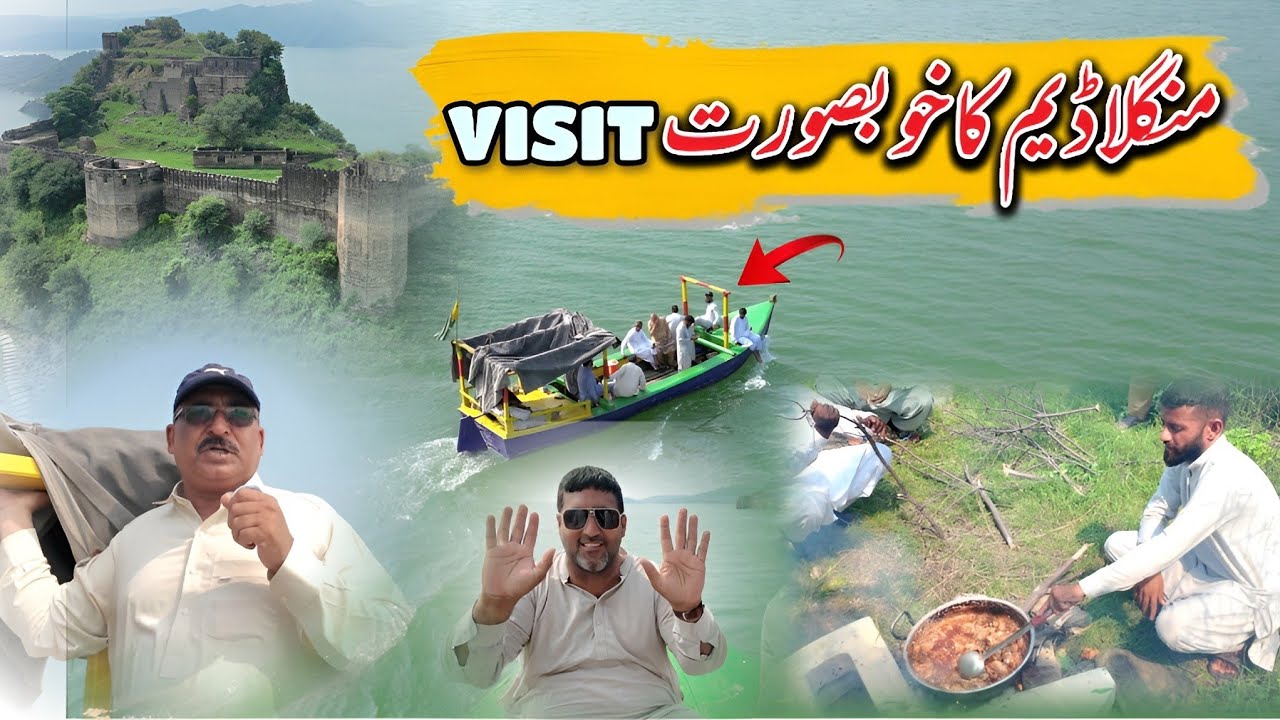 Mangla Dam Ka Kashti Per Khubsurat Visit | 900 Years Old Ram Kort Fort Drone Video