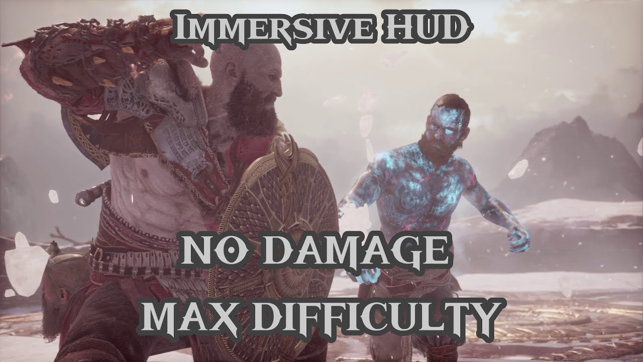 Kratos VS Final Baldur - NO DAMAGE - Immersive HUD (GMGOW) | God of War