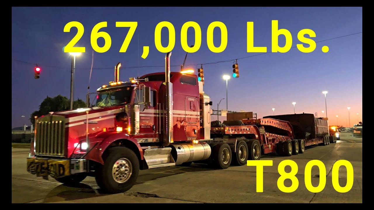 2026 Kenworth T800 Hauling a Massive Press Piece 267,000 Lbs. Gross