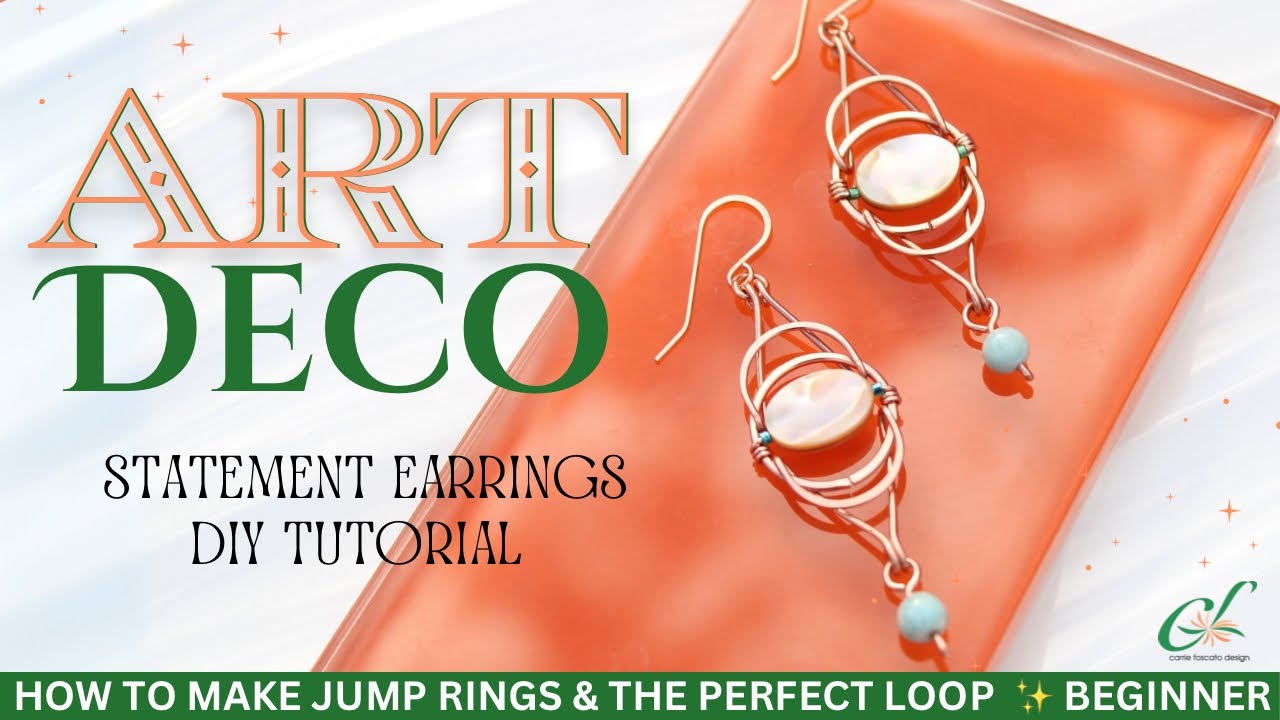 Wire Wrapped Art Deco Earrings 🔶 A 1920s Inspired DIY Jewelry Design 🔶