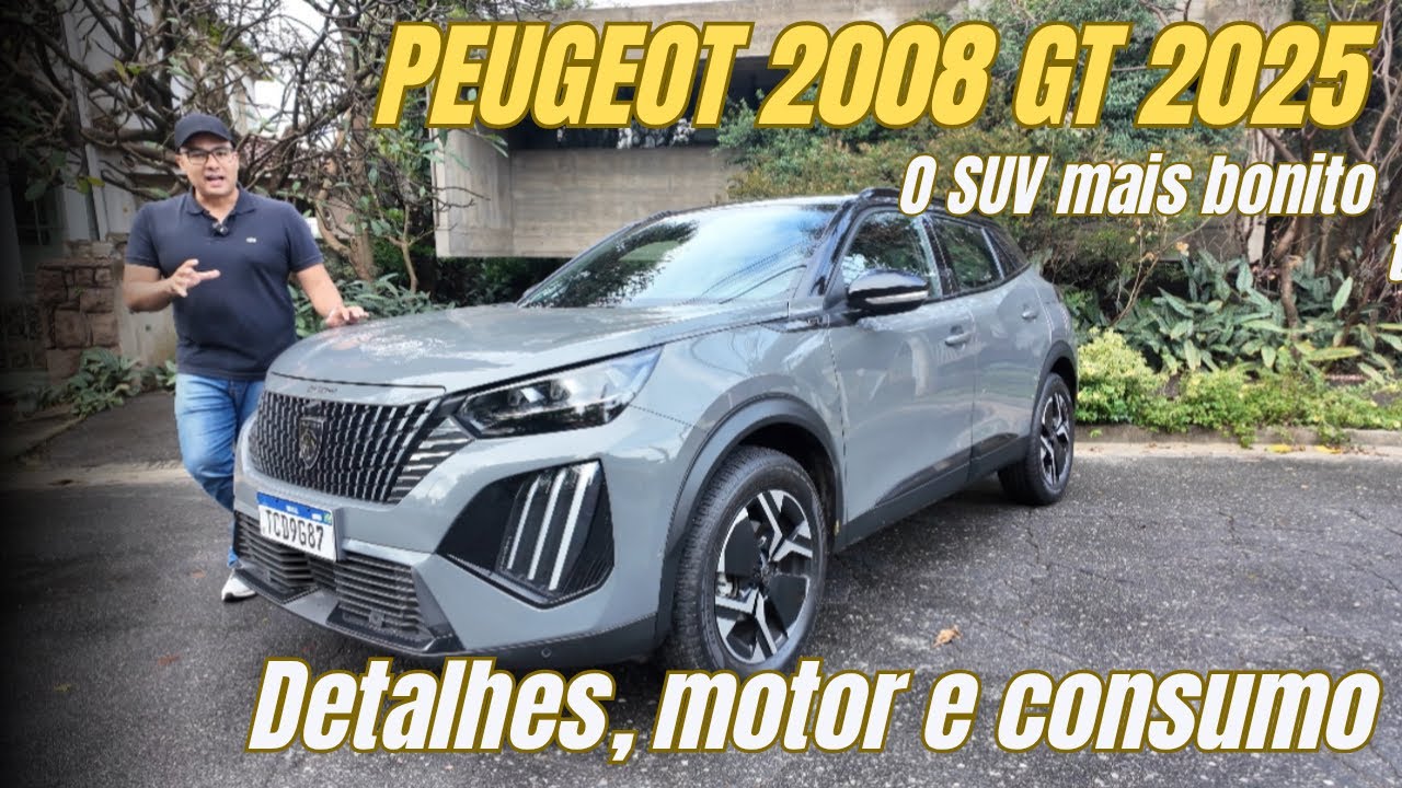 O SUV MAIS BONITO? Peugeot 2008 GT 2025: an&aacute;lise completa, detalhes e consumo