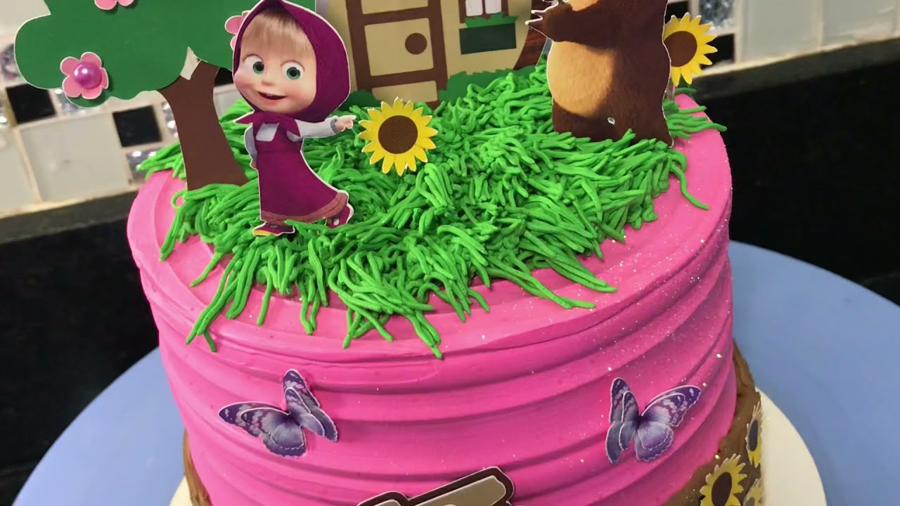 Marcha e o Urso - Bolo Decorado