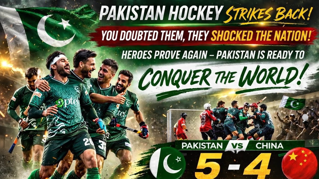 Pakistan Hockey STRIKES BACK! 5-4 vs China | Mohsin Naqvi Apology, Cash Reward & Comeback Story