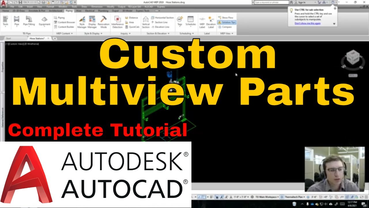 How to create custom Multiview parts in Autocad MEP