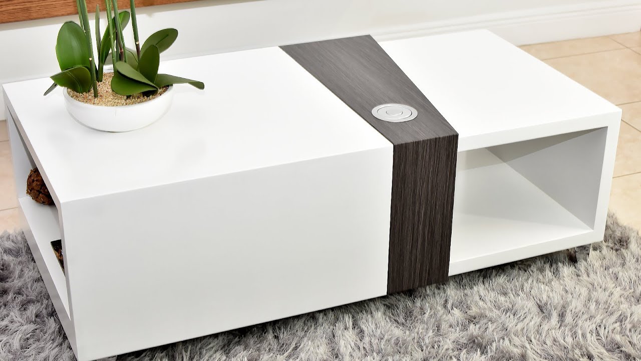 Modern Design automated coffee table (Voice Activated)