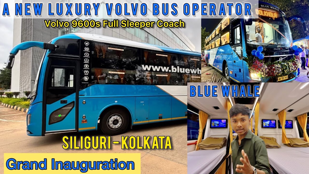 A New Premium & Luxury Volvo 9600s Ac bus Operator | Blue Whale Bus | Kolkata - Siliguri-Kolkata bus