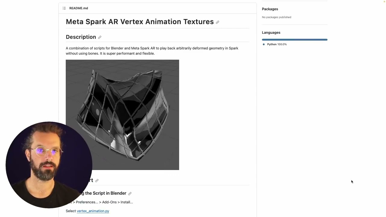 Meta Spark AR Vertex Animation Textures