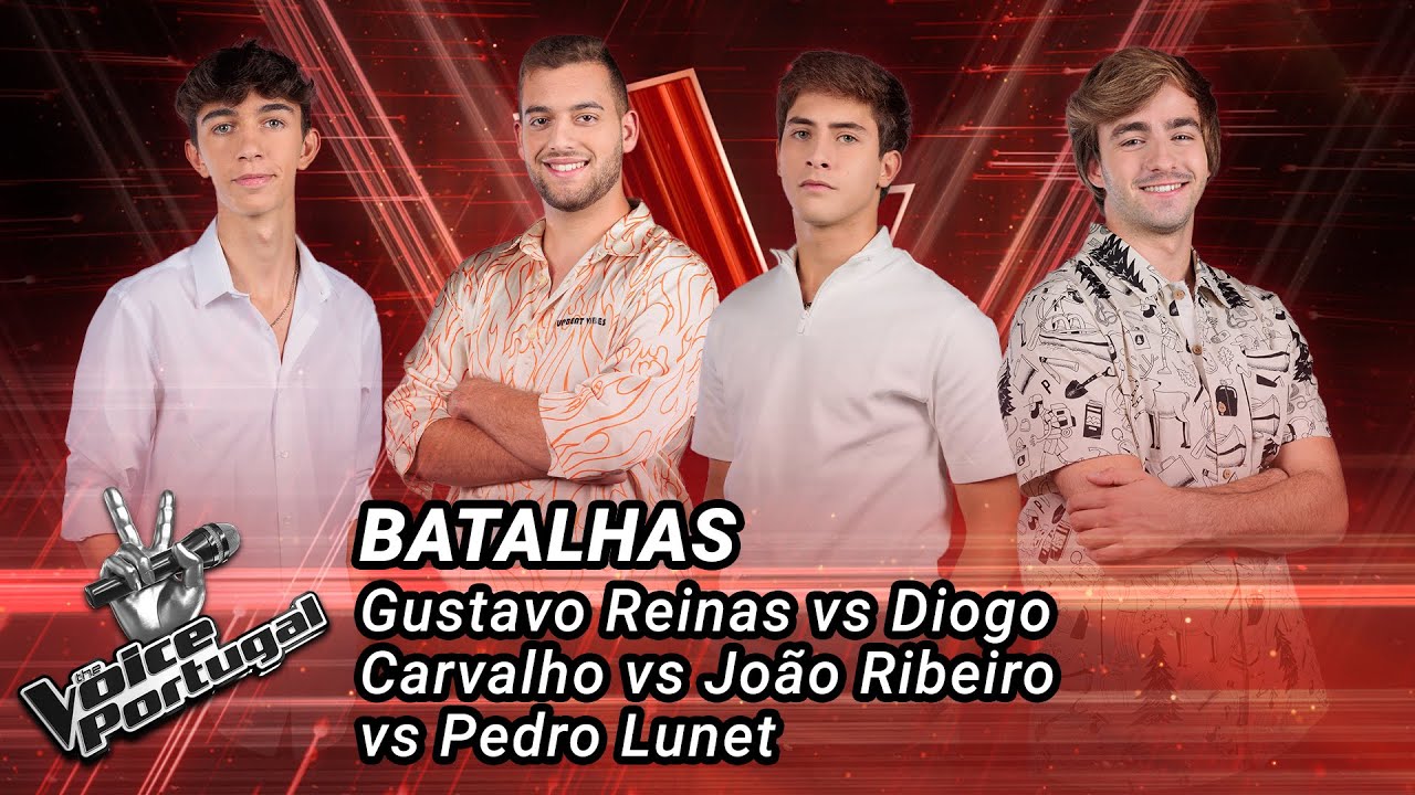 Gustavo Reinas vs Diogo Carvalho vs Jo&atilde;o Ribeiro vs Pedro Lunet | Batalha | The Voice Portugal