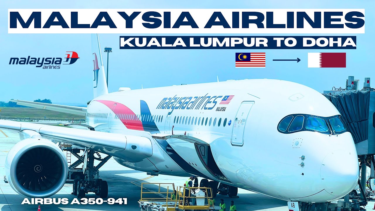 MALAYSIA AIRLINES Economy Class 🇲🇾 Kuala Lumpur to Doha 🇶🇦 MH164 | Airbus A350-941 | Flight Report